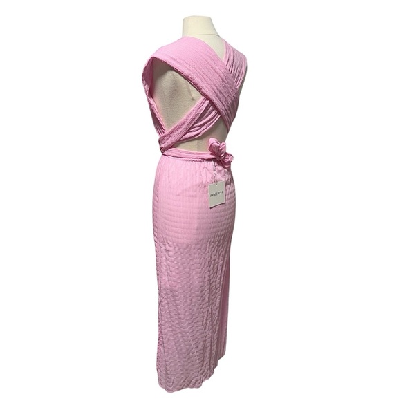 Fortunate One Choose You Pink Reverse Multi Style Midi Dress Size Small NWT - Picture 6 of 12